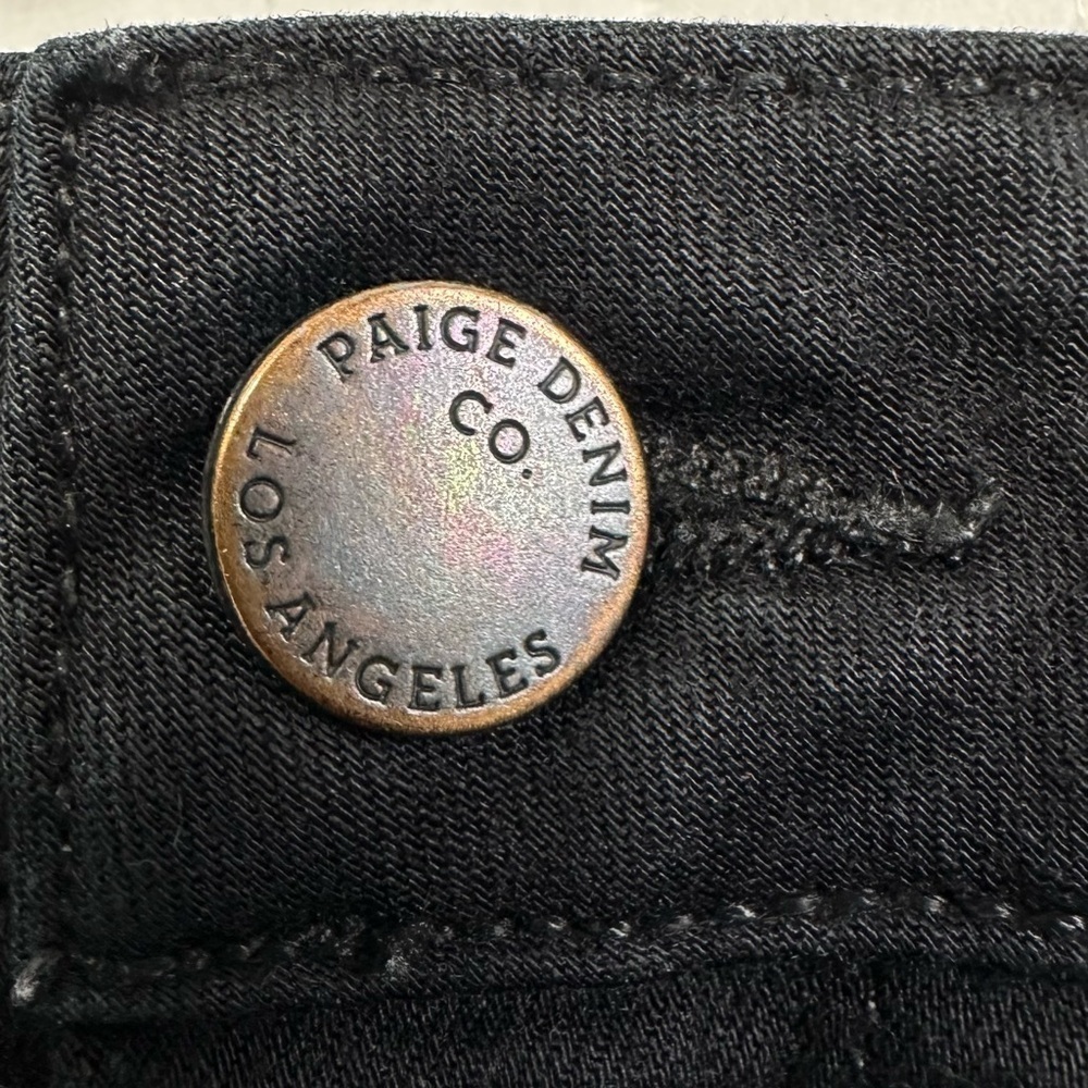 PAIGE Verdugo Ultra Skinny Mid Rise Black Stretchy Jeans Pants
Womens Size 27x30 - Picture 10 of 15